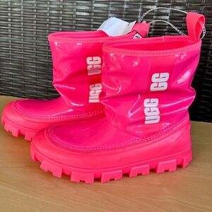 Ugg Classic Brellah Mini Boot Super Coral Pink Scrunched Kids Girls 3